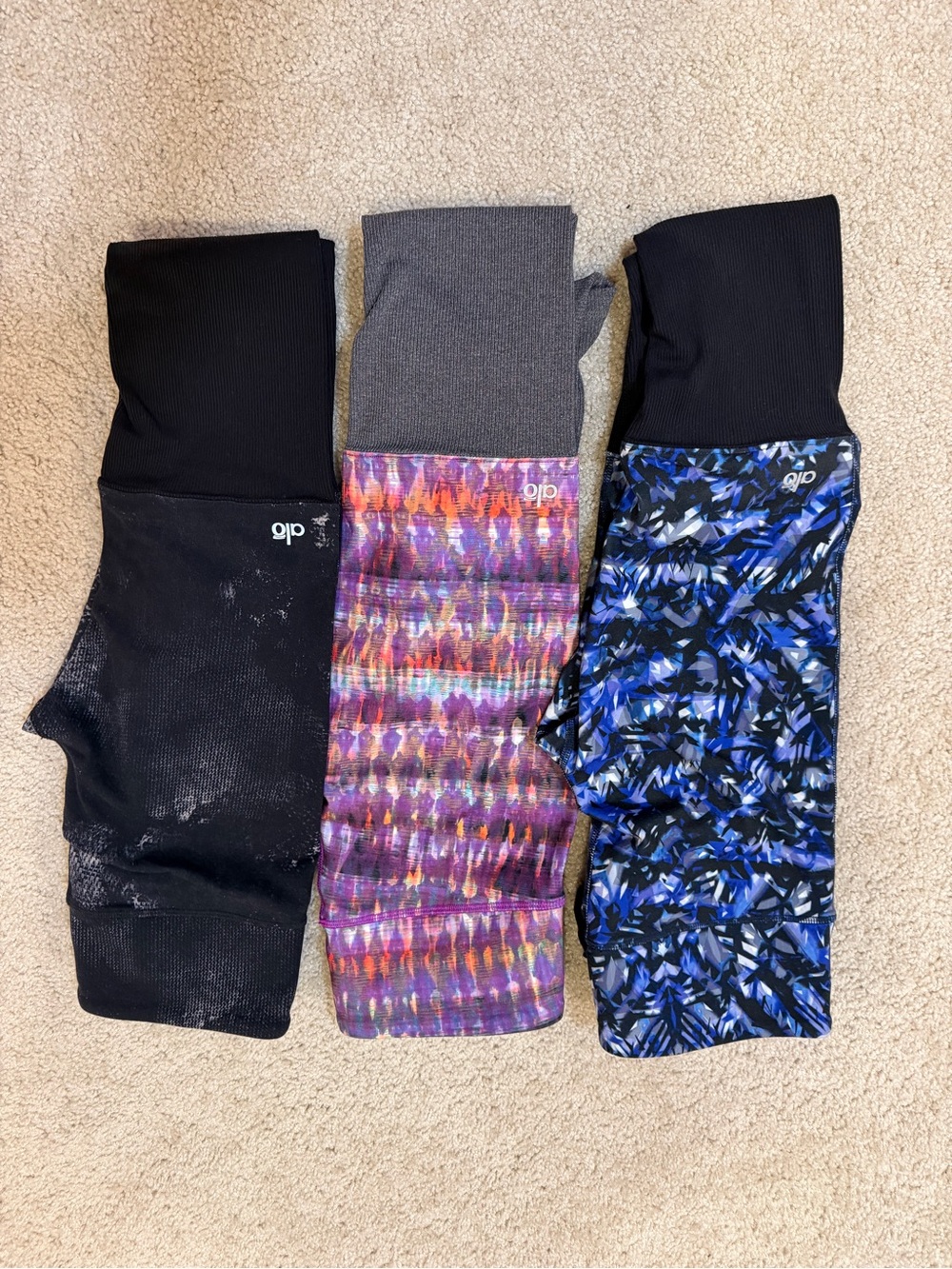 Alo Goddess Ribbed Leggings Bundle Small